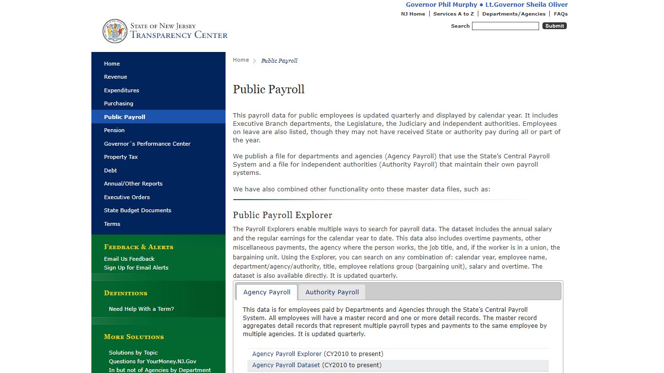 YourMoney.NJ.Gov - NJ Transparency Center | Public Payroll
